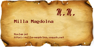 Milla Magdolna névjegykártya